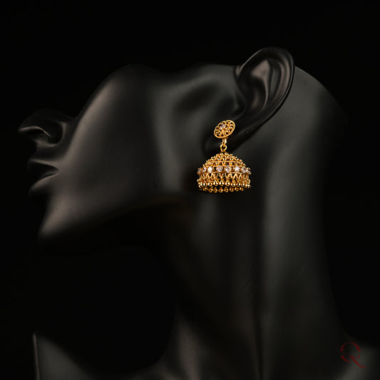 White Stone Stud Jhumka ERA14