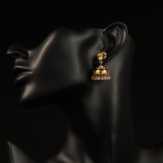 White Crystal Stud Jhumka ERA18