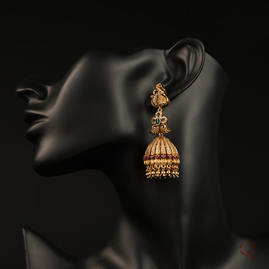 Peacock Antique Jhumka ERB11