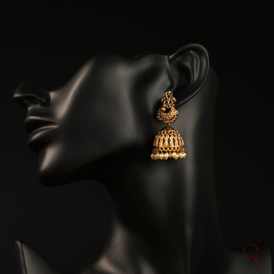 Antique Peacock Jhumka ERD13