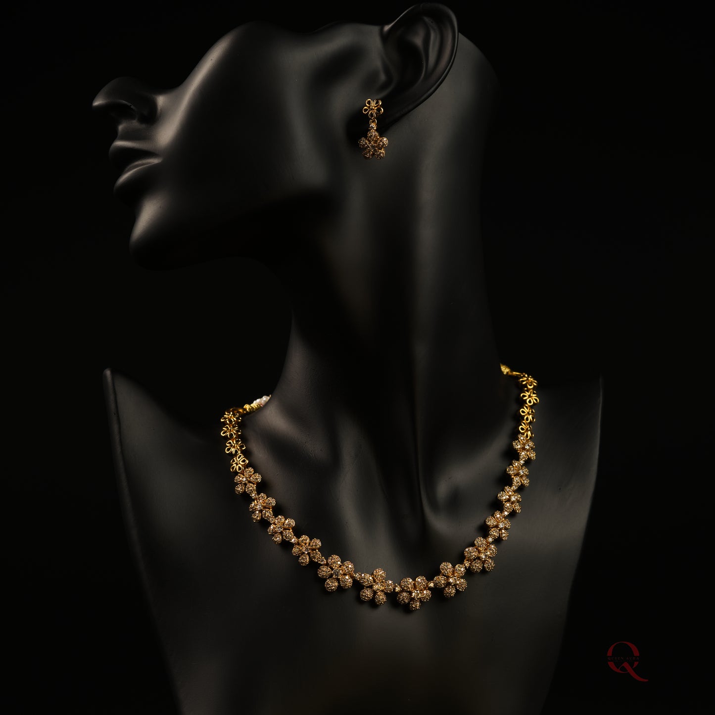 Premium White Stone Necklace NKH11