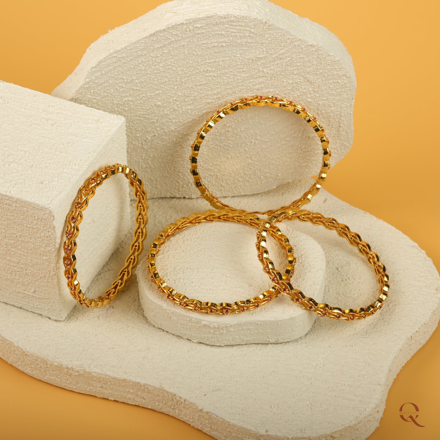 Stone Bangles BGA12 (1-Pair)