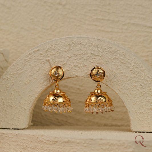 White Crystal Stud Jhumka ERA18