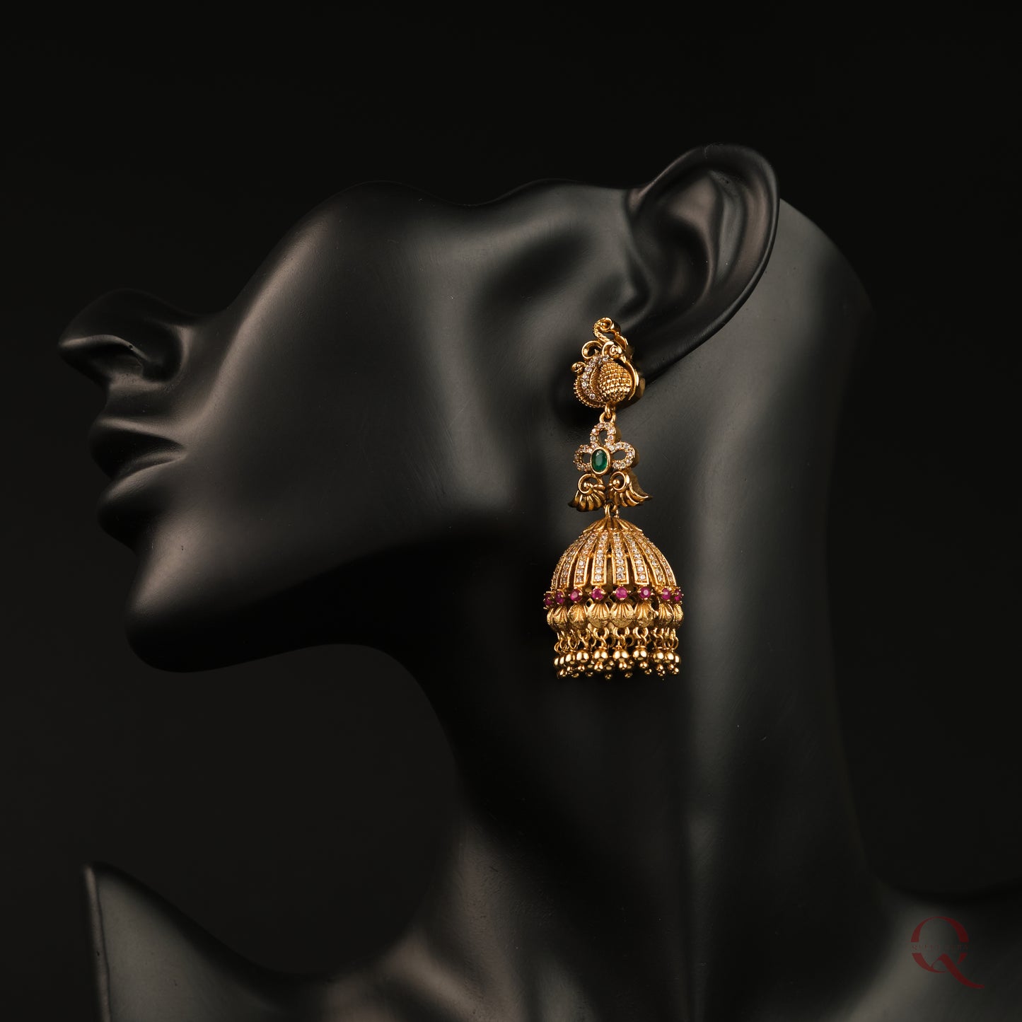 Peacock Antique Jhumka ERB11