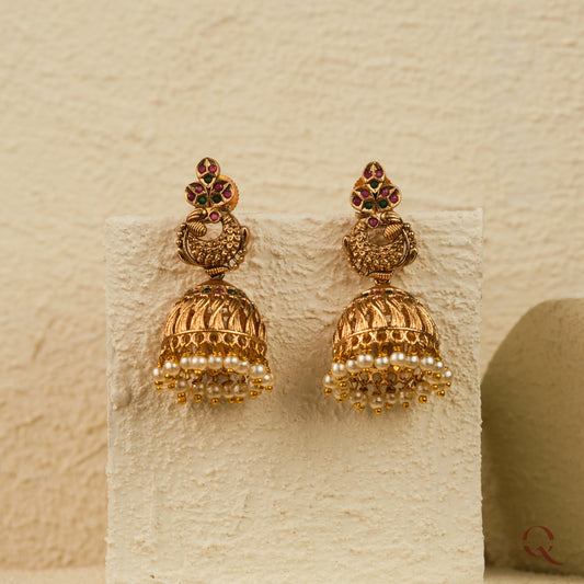 Antique Peacock Jhumka ERD13