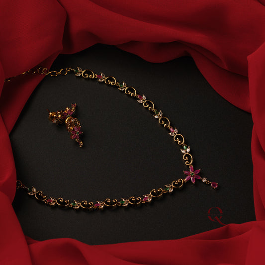 Simple Antique Necklace Set NKA17