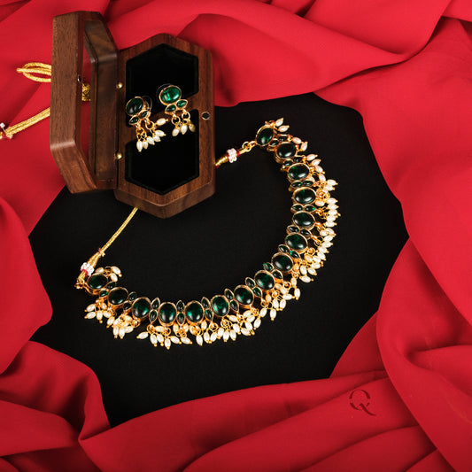 Double Sided Stone Necklace Set NKB16