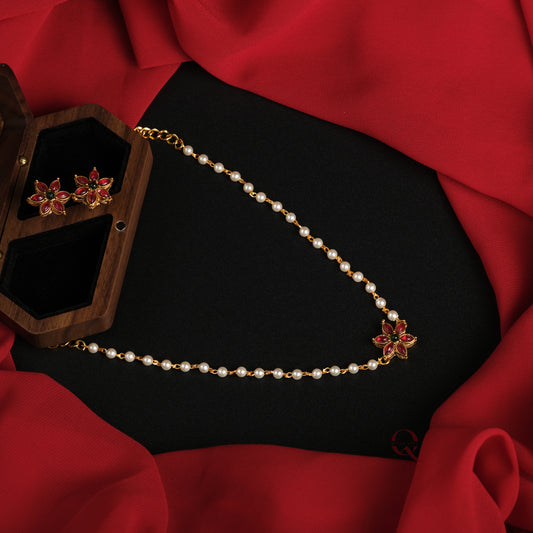 Simple Flower Choker  NKB37