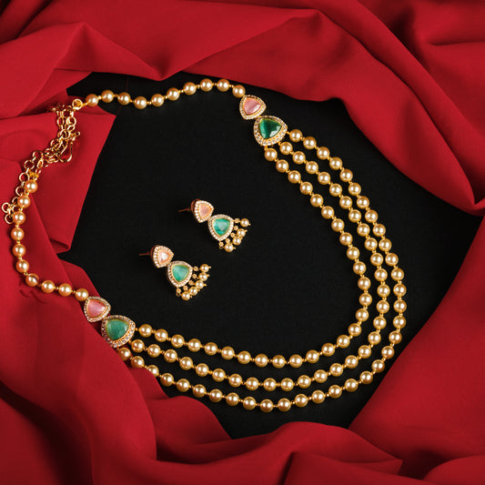 Layered Pearl Necklace NKC15